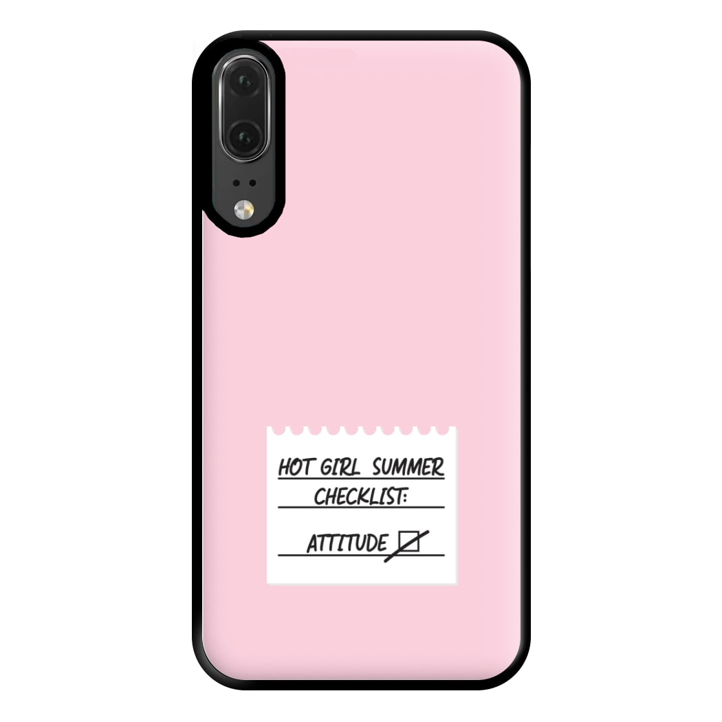 Hot Girl Summer Checklist - Summer Phone Case for Huawei P20