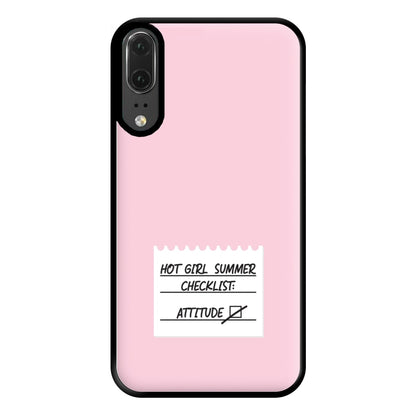 Hot Girl Summer Checklist - Summer Phone Case for Huawei P20