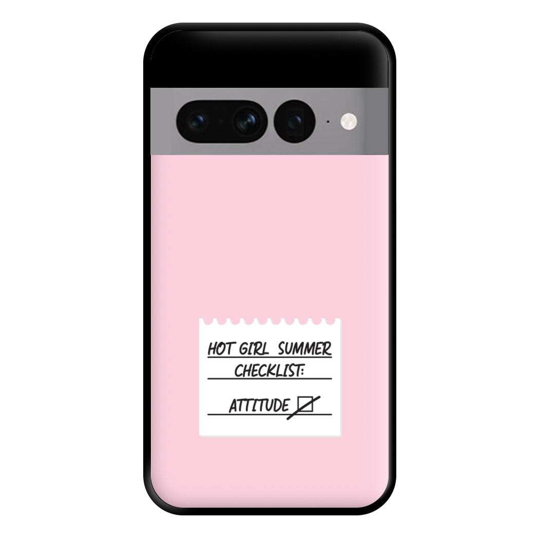 Hot Girl Summer Checklist - Summer Phone Case for Google Pixel 7 Pro