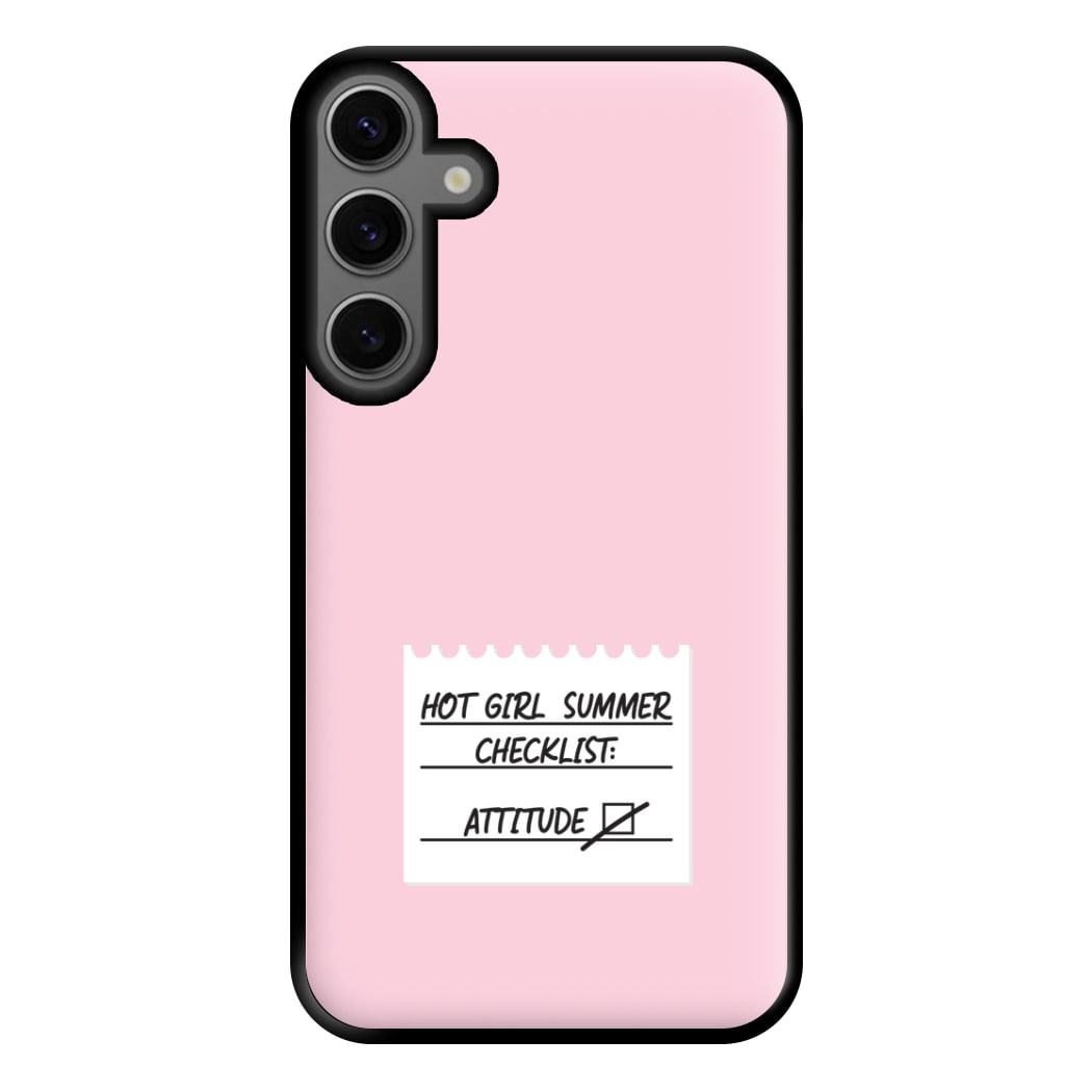 Hot Girl Summer Checklist - Summer Phone Case for Galaxy S23FE