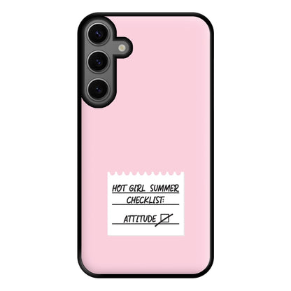 Hot Girl Summer Checklist - Summer Phone Case for Galaxy S23FE