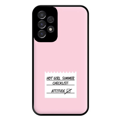 Hot Girl Summer Checklist - Summer Phone Case for Galaxy A53