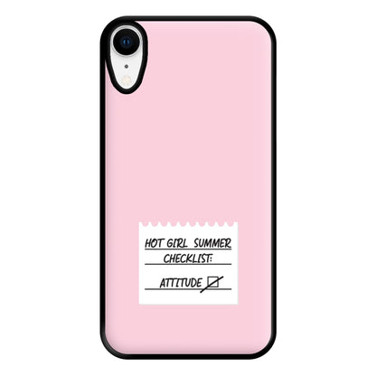 Hot Girl Summer Checklist - Summer Phone Case for iPhone XR