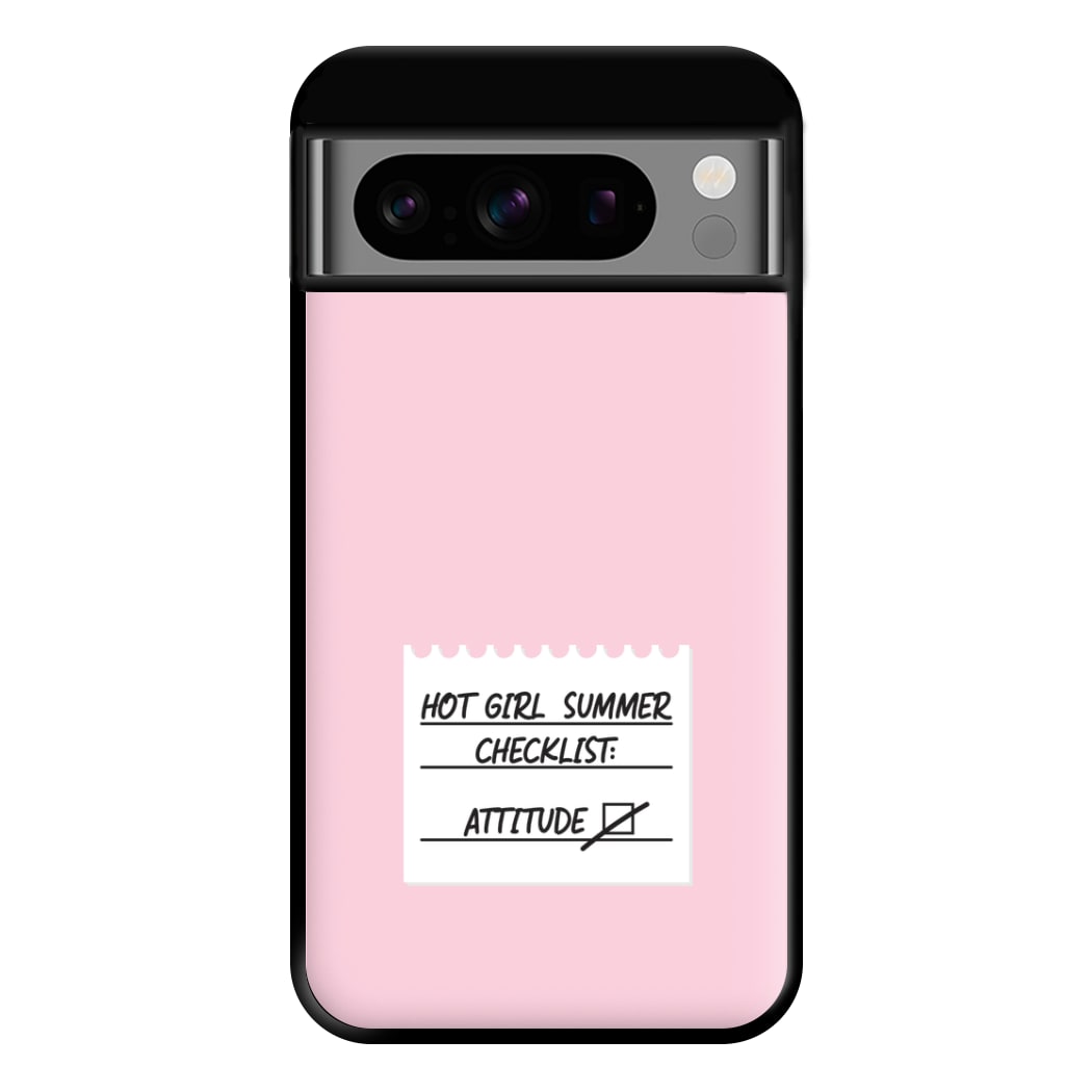 Hot Girl Summer Checklist - Summer Phone Case for Google Pixel 8 Pro