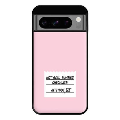 Hot Girl Summer Checklist - Summer Phone Case for Google Pixel 8 Pro