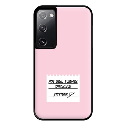 Hot Girl Summer Checklist - Summer Phone Case for Galaxy S20