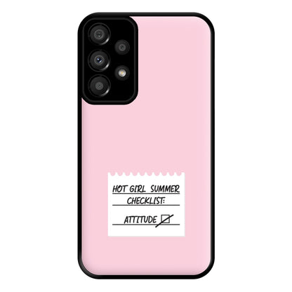 Hot Girl Summer Checklist - Summer Phone Case for Galaxy A33