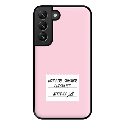 Hot Girl Summer Checklist - Summer Phone Case for Galaxy S22 Plus