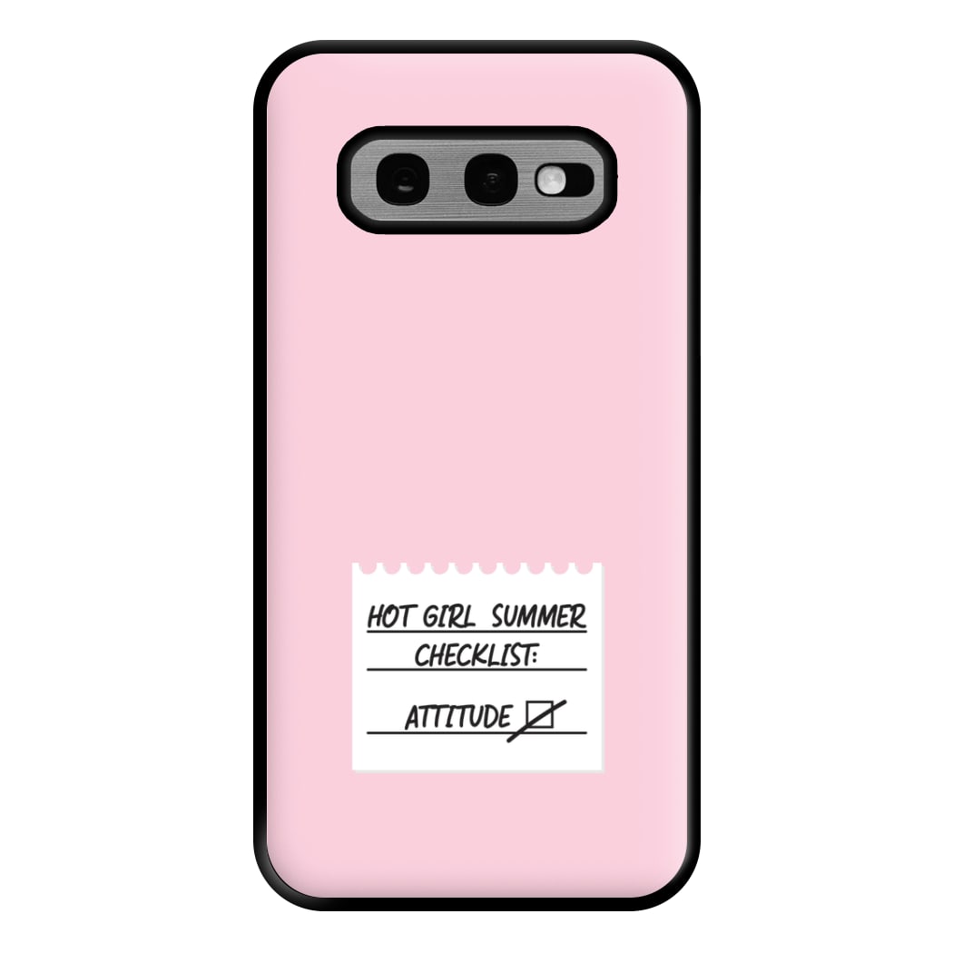 Hot Girl Summer Checklist - Summer Phone Case for Galaxy S10e