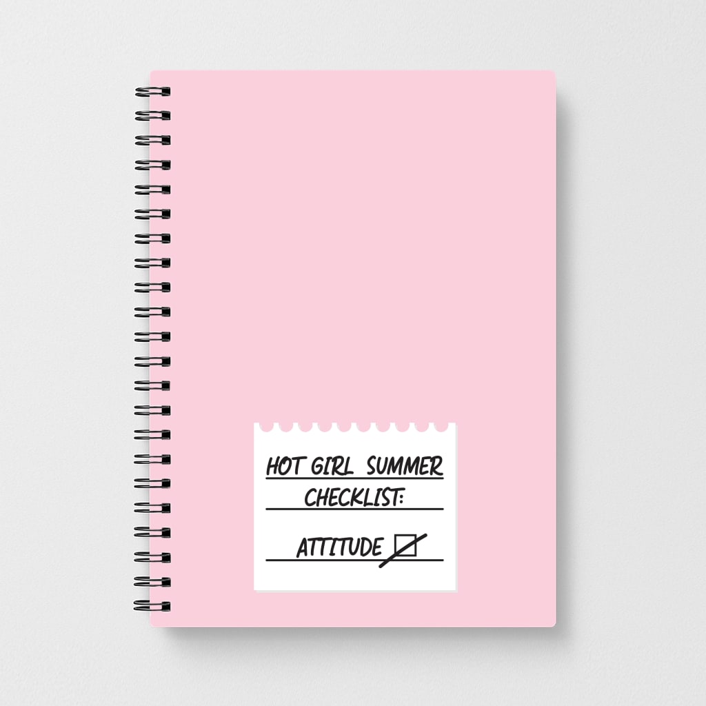 Hot Girl Summer Checklist - Summer Notebook