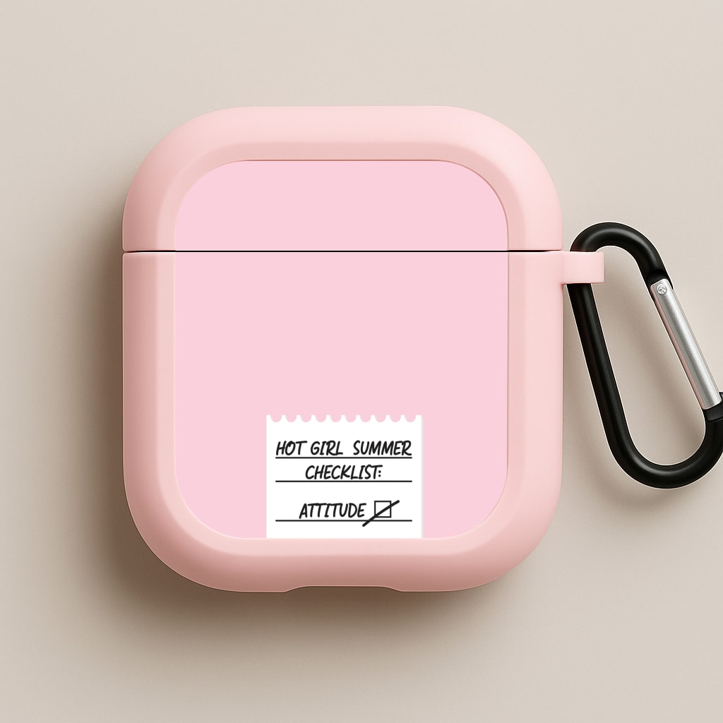 Hot Girl Summer Checklist - Summer Pink AirPods Case