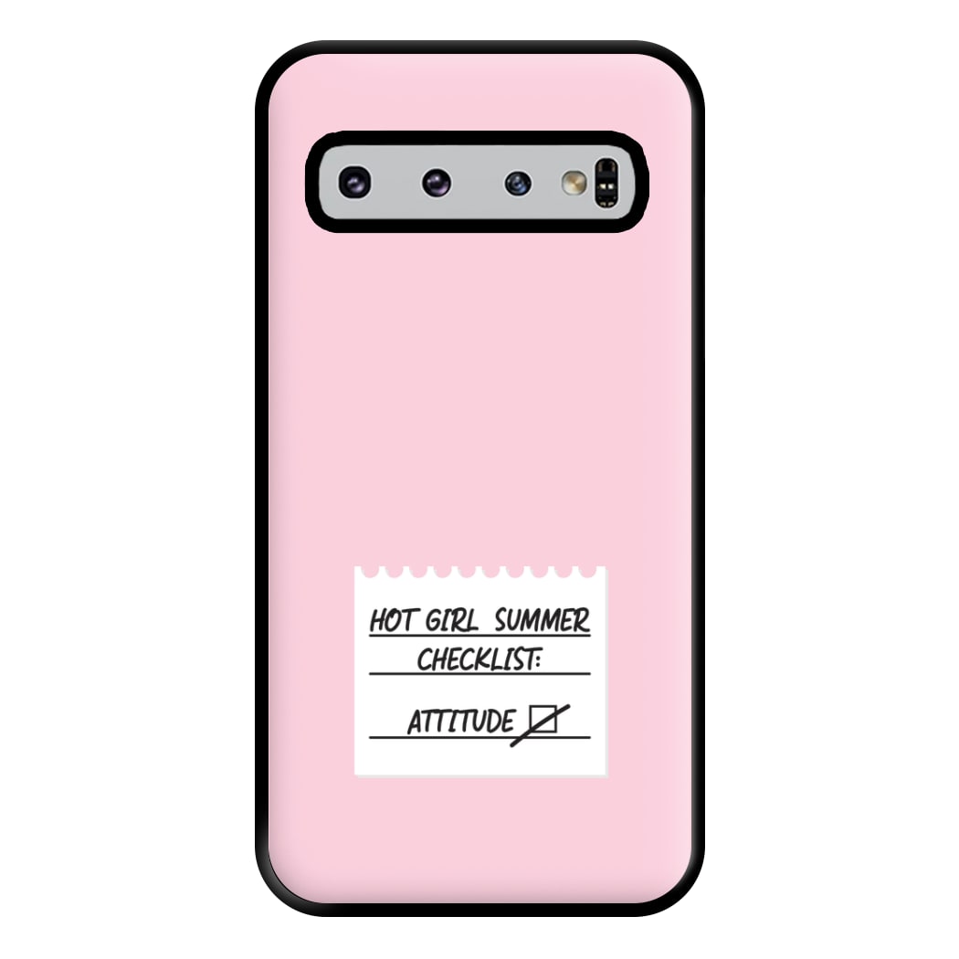 Hot Girl Summer Checklist - Summer Phone Case for Galaxy S10 Plus