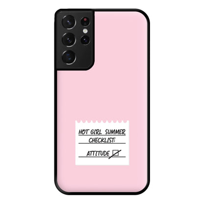 Hot Girl Summer Checklist - Summer Phone Case for Galaxy S21 Ultra