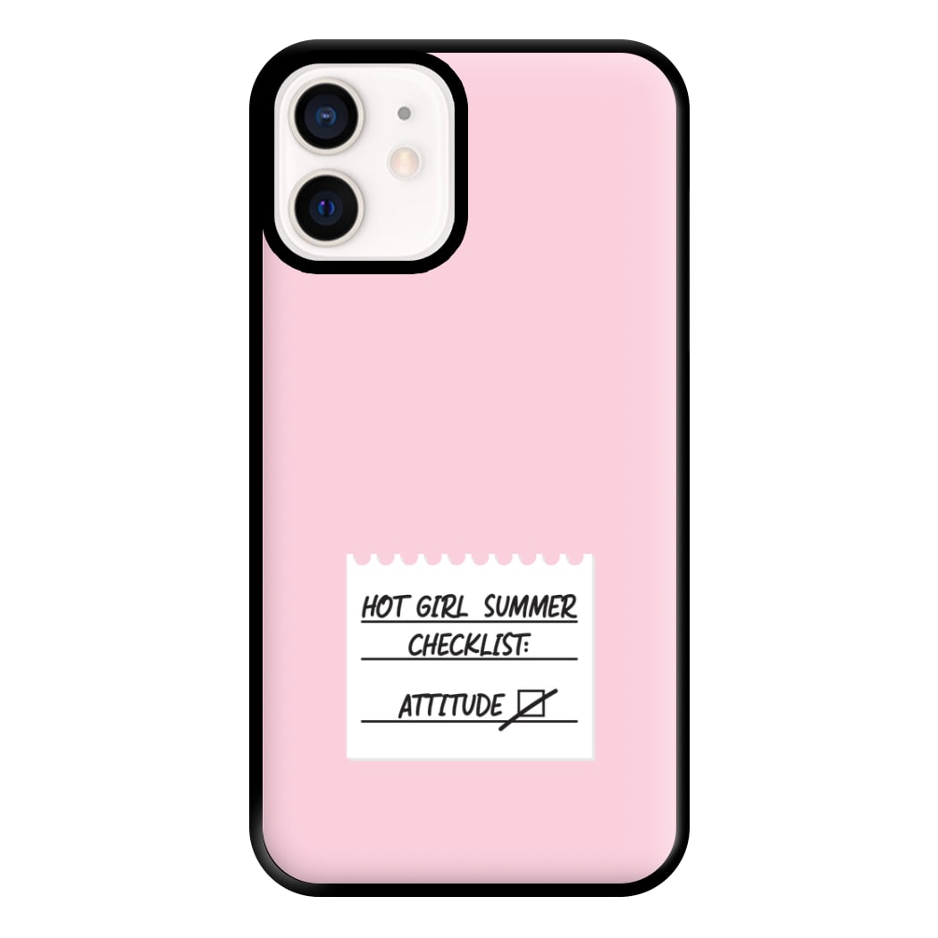 Hot Girl Summer Checklist - Summer Phone Case for iPhone 13 Mini