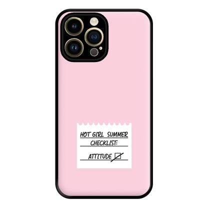 Hot Girl Summer Checklist - Summer Phone Case for iPhone 14 Pro Max