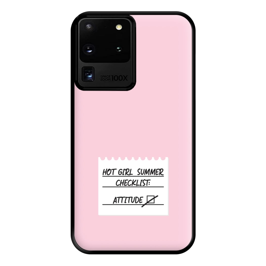 Hot Girl Summer Checklist - Summer Phone Case for Galaxy S20 Ultra