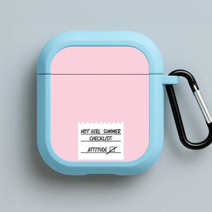Hot Girl Summer Checklist - Summer Blue AirPods Case
