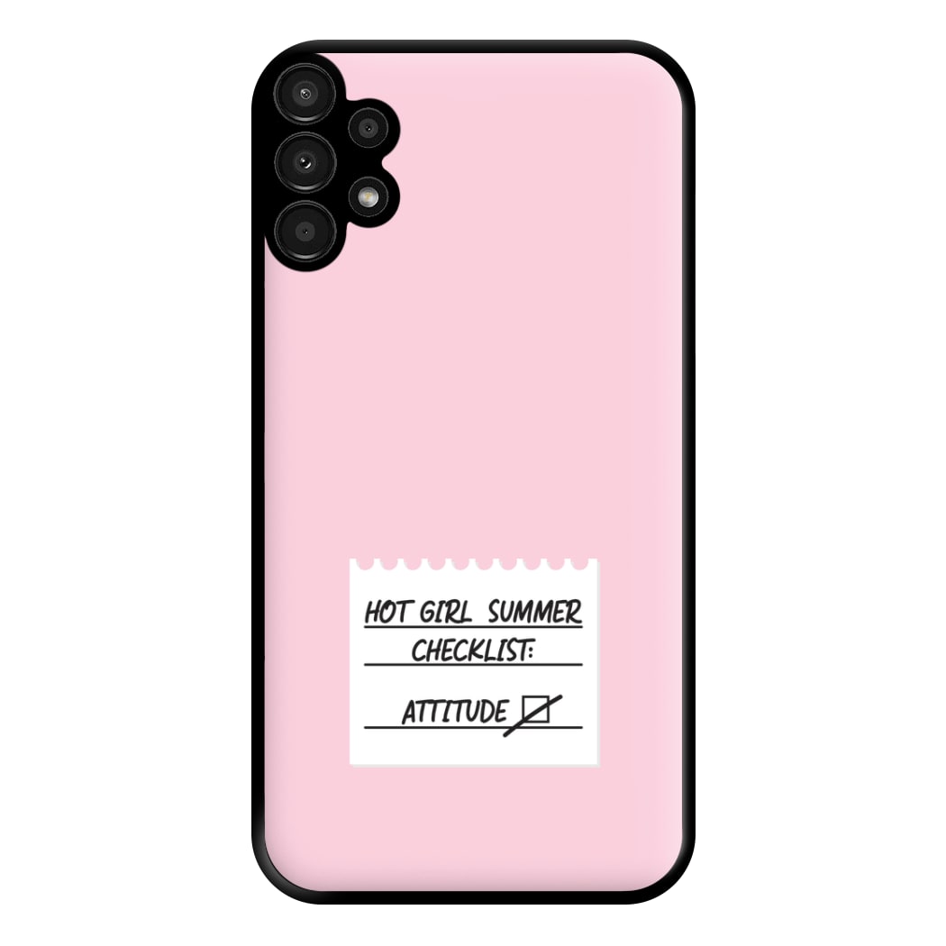 Hot Girl Summer Checklist - Summer Phone Case for Galaxy A13