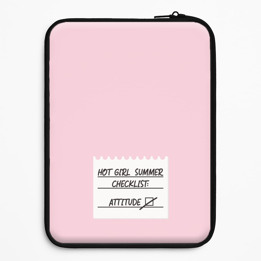 Hot Girl Summer Checklist - Summer Laptop Sleeve