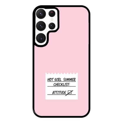 Hot Girl Summer Checklist - Summer Phone Case for Galaxy S22 Ultra