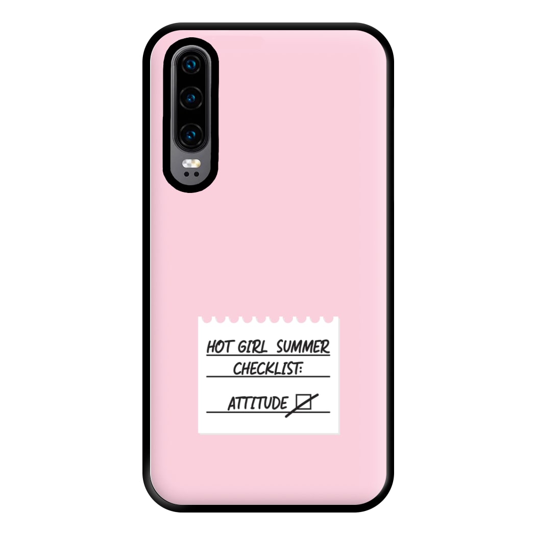 Hot Girl Summer Checklist - Summer Phone Case for Huawei P30