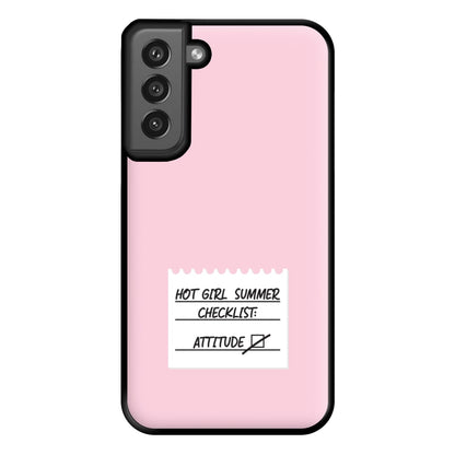 Hot Girl Summer Checklist - Summer Phone Case for Galaxy S21FE