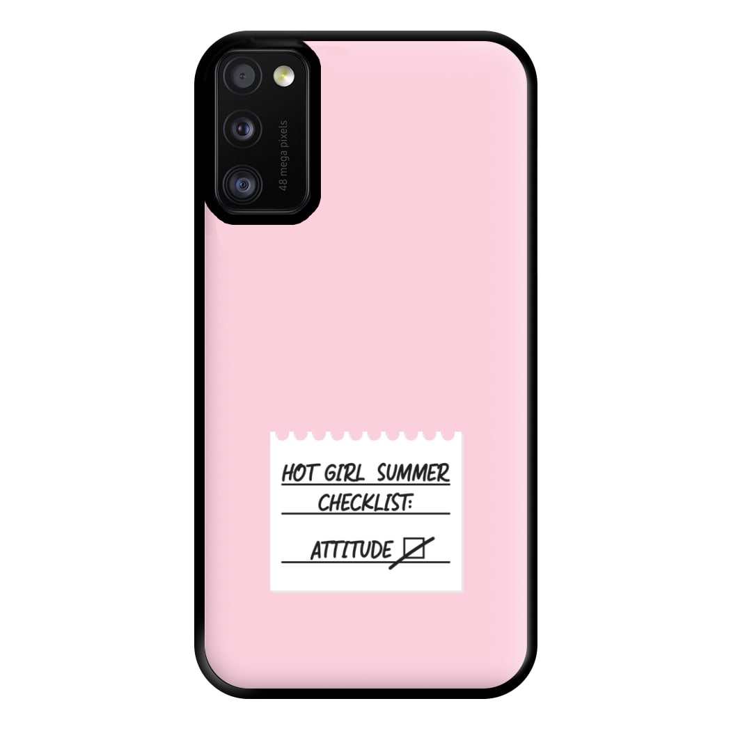 Hot Girl Summer Checklist - Summer Phone Case for Galaxy A41