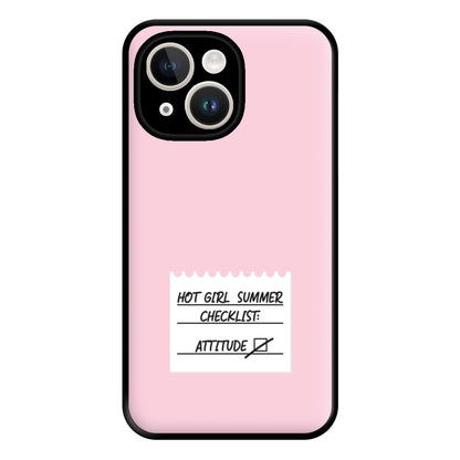 Hot Girl Summer Checklist - Summer Phone Case for iPhone 14 Plus