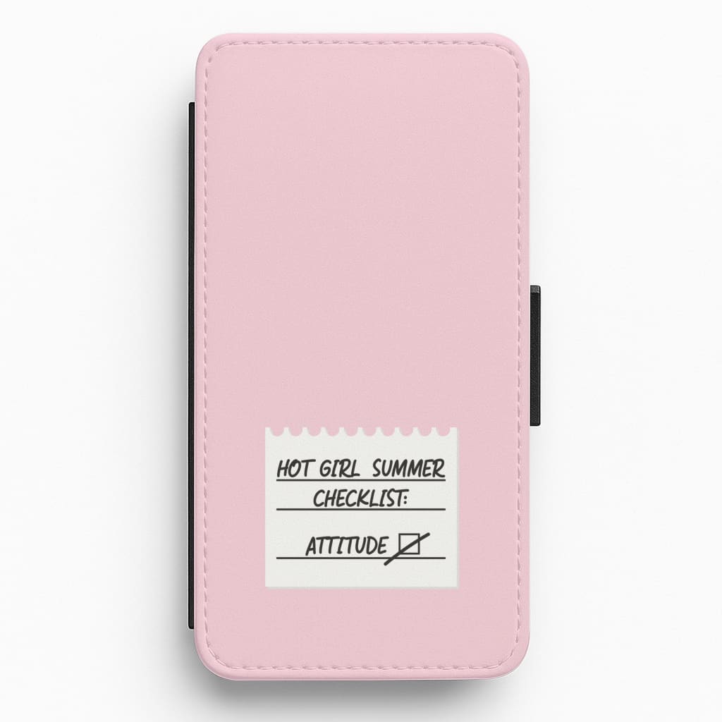 Hot Girl Summer Checklist - Summer Flip / Wallet Phone Case