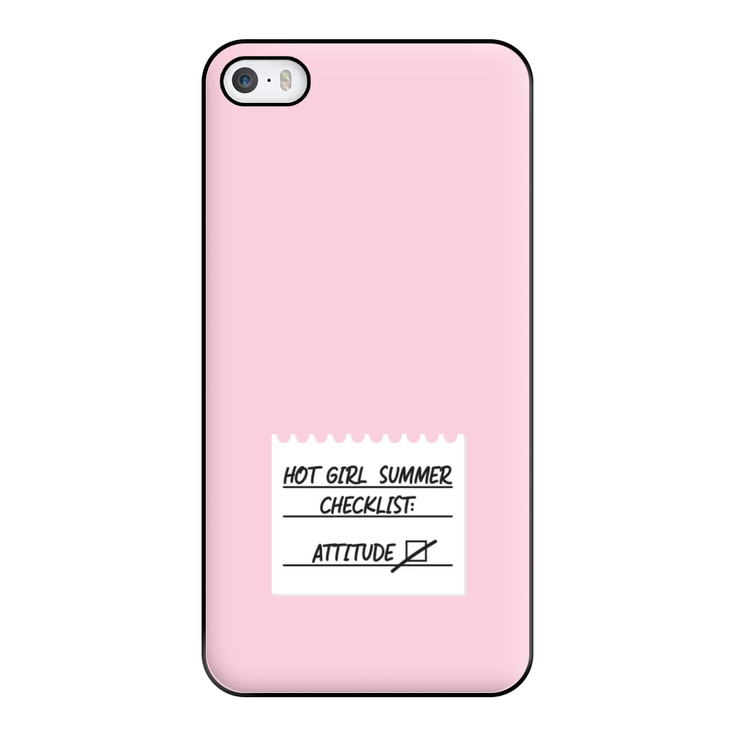 Hot Girl Summer Checklist - Summer Phone Case for iPhone 5 / 5s / SE 2016