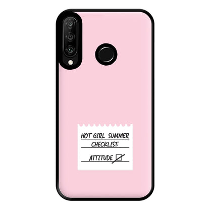 Hot Girl Summer Checklist - Summer Phone Case for Huawei P30 Lite