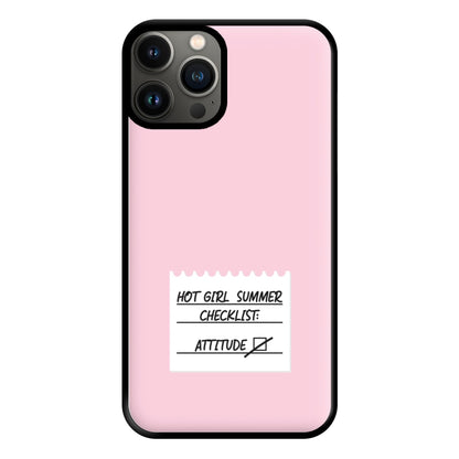 Hot Girl Summer Checklist - Summer Phone Case for iPhone 13 Pro Max