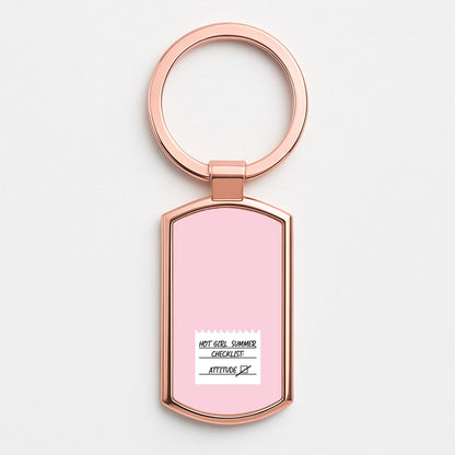 Hot Girl Summer Checklist - Summer Rose Gold Keyring