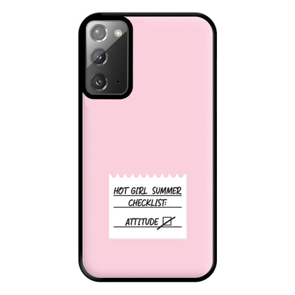 Hot Girl Summer Checklist - Summer Phone Case for Galaxy Note 20 Ultra