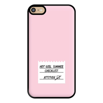 Hot Girl Summer Checklist - Summer Phone Case for iPhone 6 Plus / 7 Plus / 8 Plus