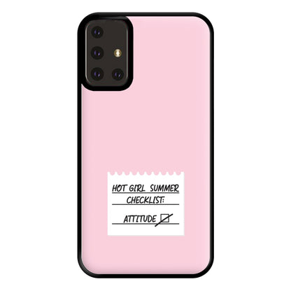 Hot Girl Summer Checklist - Summer Phone Case for Galaxy A71