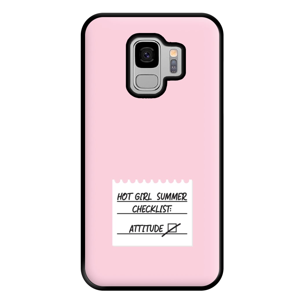 Hot Girl Summer Checklist - Summer Phone Case for Galaxy S9 Plus