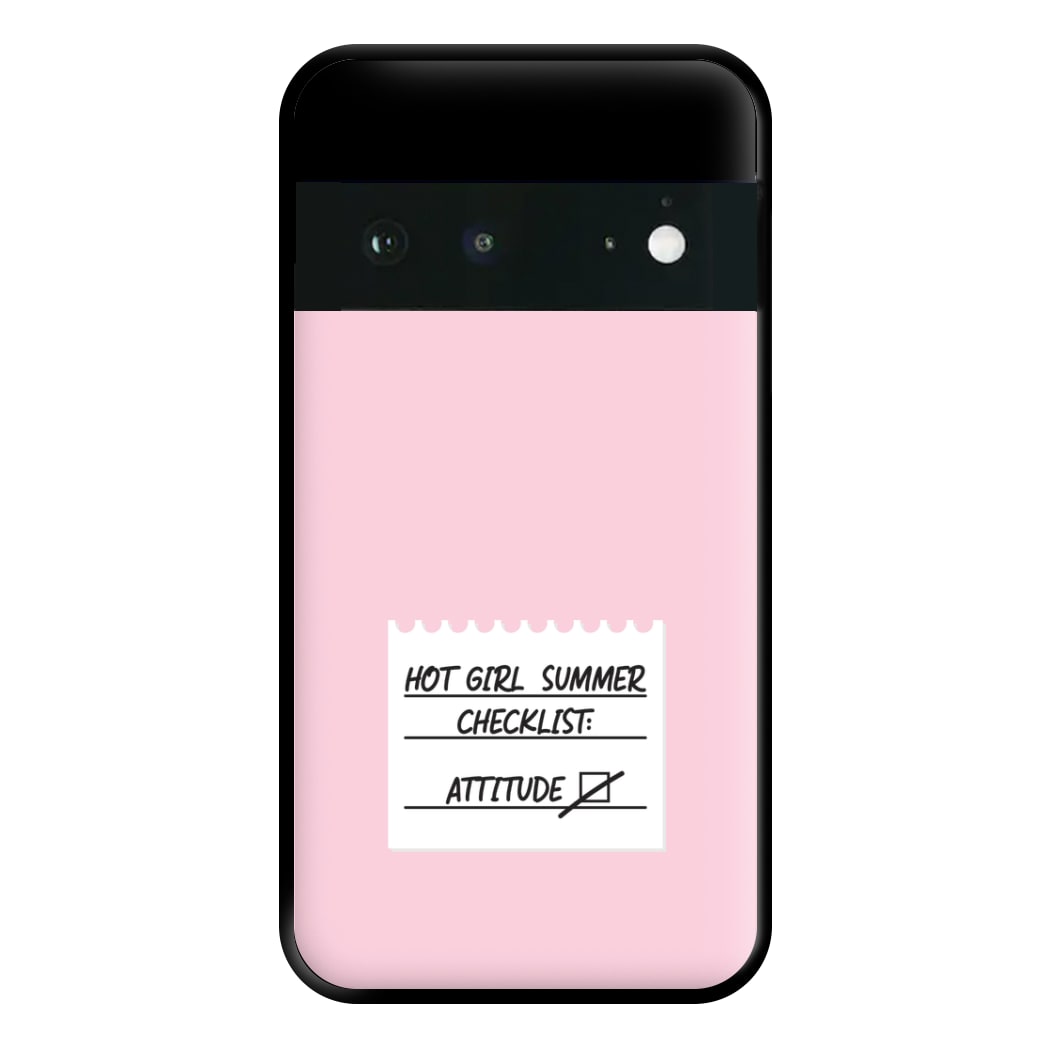 Hot Girl Summer Checklist - Summer Phone Case for Google Pixel 6a