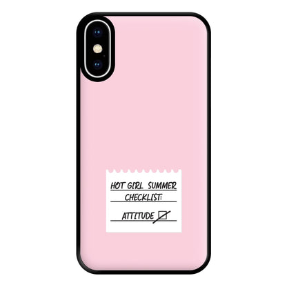 Hot Girl Summer Checklist - Summer Phone Case for iPhone XS Max