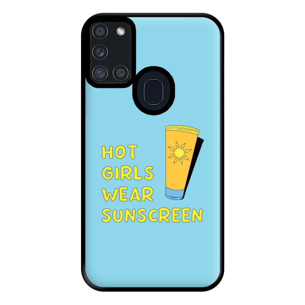 Hot Girls Wear Sunscreen - Summer Phone Case for Galaxy A21s