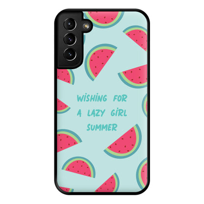 Wishing For A Lazy Girl Summer - Summer Phone Case for Galaxy S21 Plus