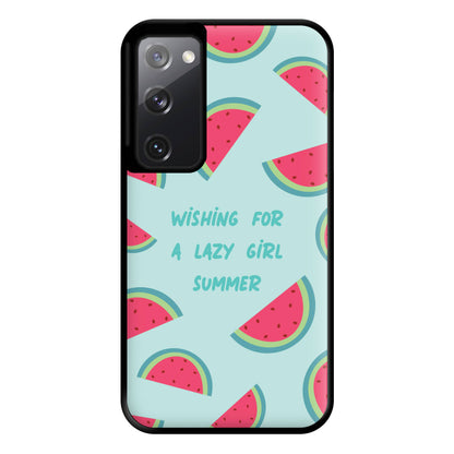 Wishing For A Lazy Girl Summer - Summer Phone Case for Galaxy S20FE