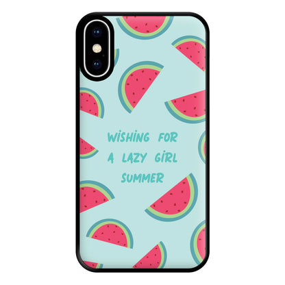 Wishing For A Lazy Girl Summer - Summer Phone Case for iPhone XS Max