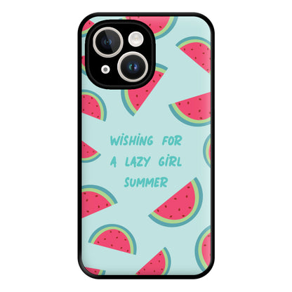 Wishing For A Lazy Girl Summer - Summer Phone Case for iPhone 14 Plus