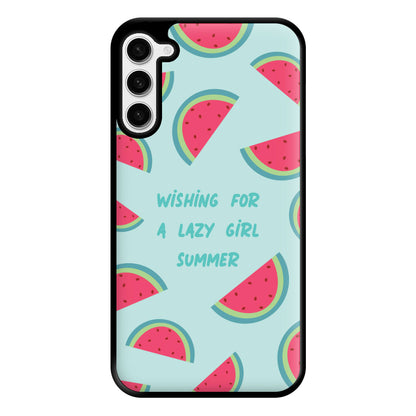 Wishing For A Lazy Girl Summer - Summer Phone Case for Galaxy S23 Plus