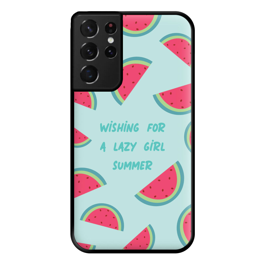 Wishing For A Lazy Girl Summer - Summer Phone Case for Galaxy S21 Ultra