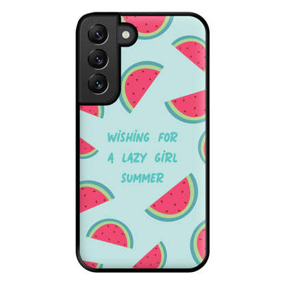 Wishing For A Lazy Girl Summer - Summer Phone Case for Galaxy S22 Plus