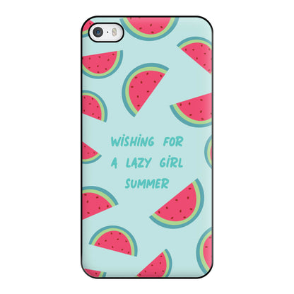 Wishing For A Lazy Girl Summer - Summer Phone Case for iPhone 5 / 5s / SE 2016