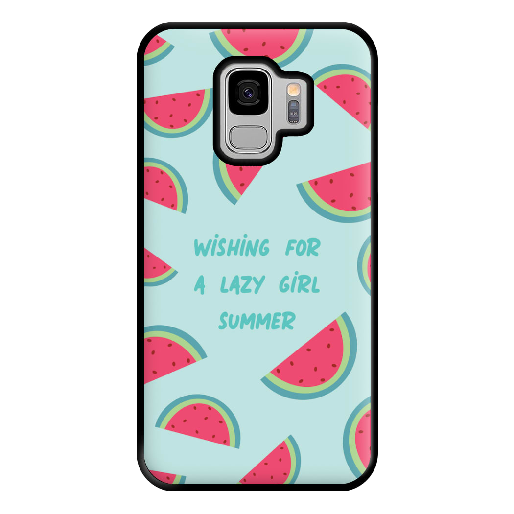 Wishing For A Lazy Girl Summer - Summer Phone Case for Galaxy S9 Plus