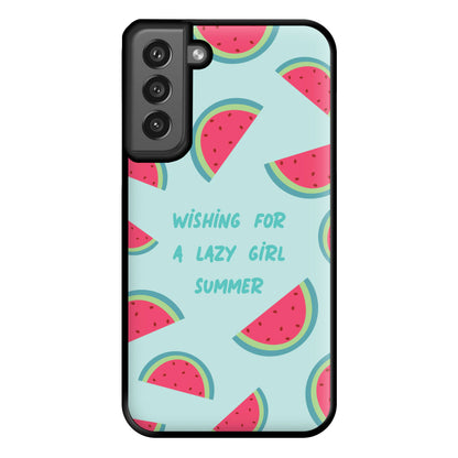 Wishing For A Lazy Girl Summer - Summer Phone Case for Galaxy S21FE